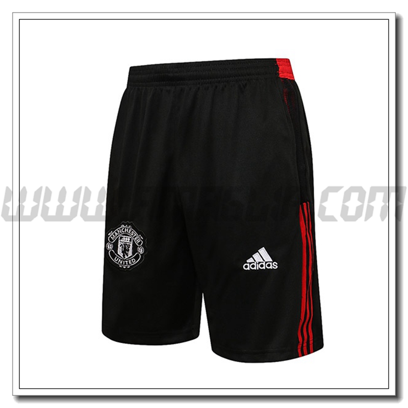 Pantaloni Calcio Manchester United Nero/Rosso 2021 2022