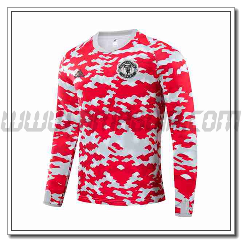 Felpa Allenamento Manchester United Rosso/Bianco 2021 2022