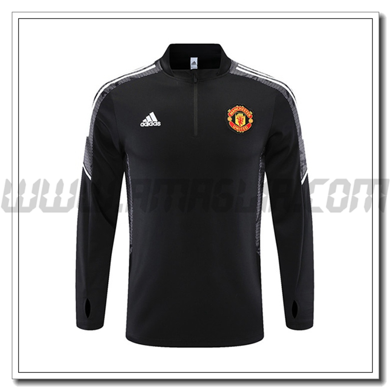 Felpa Allenamento Manchester United Nero/Bianco 2021 2022