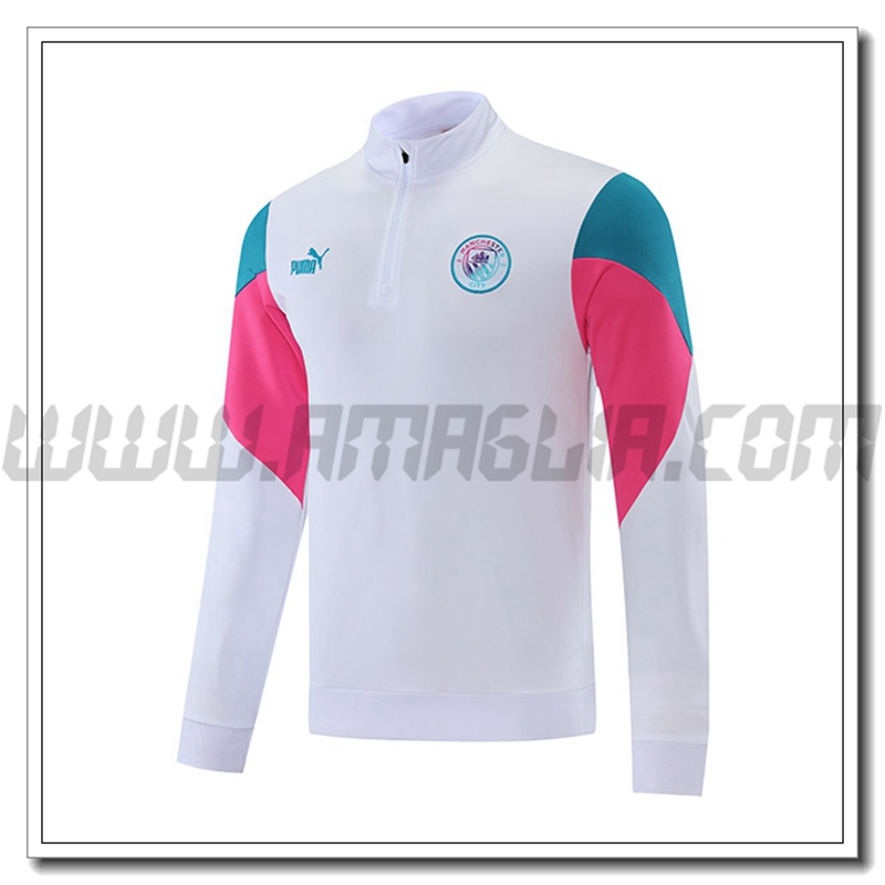 Felpa Allenamento Manchester City Rose/Bianco/Blu 2021 2022