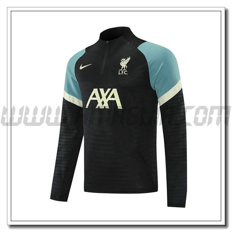 Felpa Allenamento FC Liverpool Nero/Verde 2021 2022