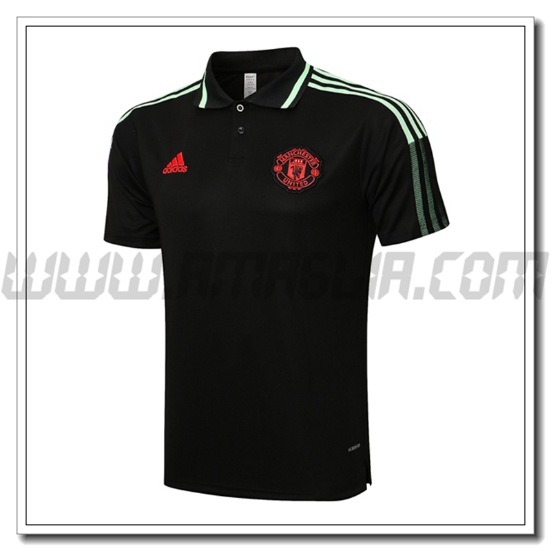 Maglia Polo Manchester United Nero/Verde 2021 2022