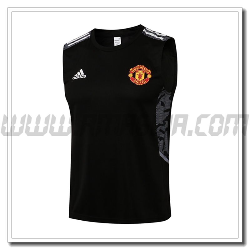 Canotta da Allenamento Manchester United Nero 2021 2022