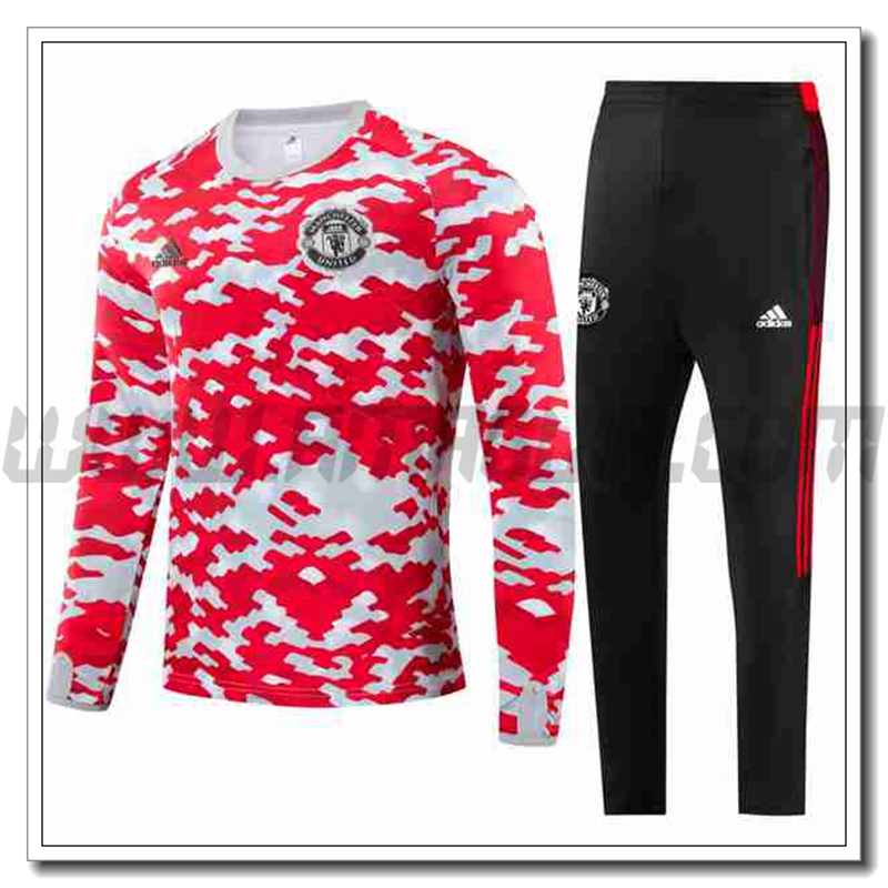 Tuta Allenamento Manchester United Rosso/Bianco 2021 2022