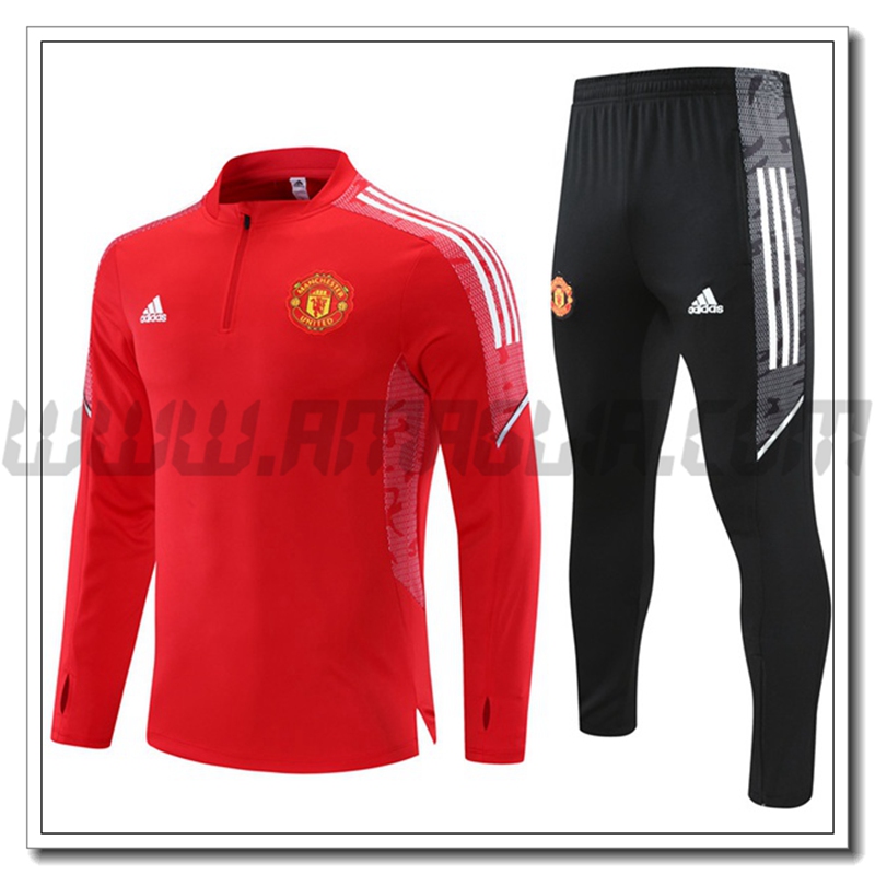 Tuta Allenamento Manchester United Bianco/Rosso 2021 2022