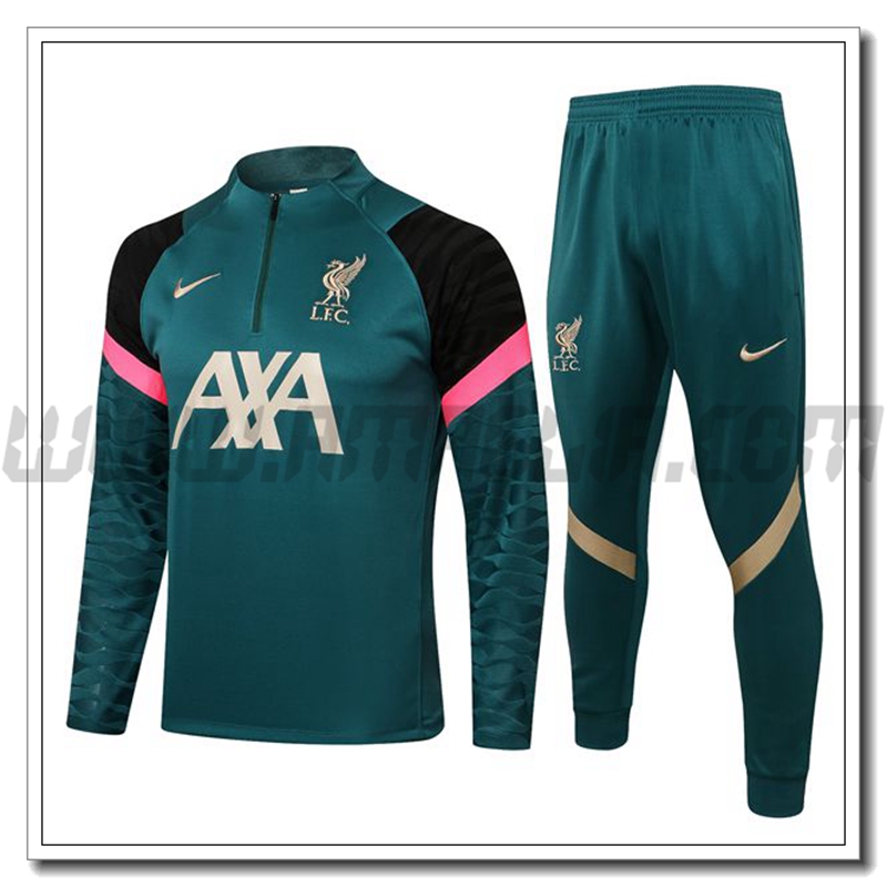 Tuta Allenamento FC Liverpool Verde/Nero 2021 2022