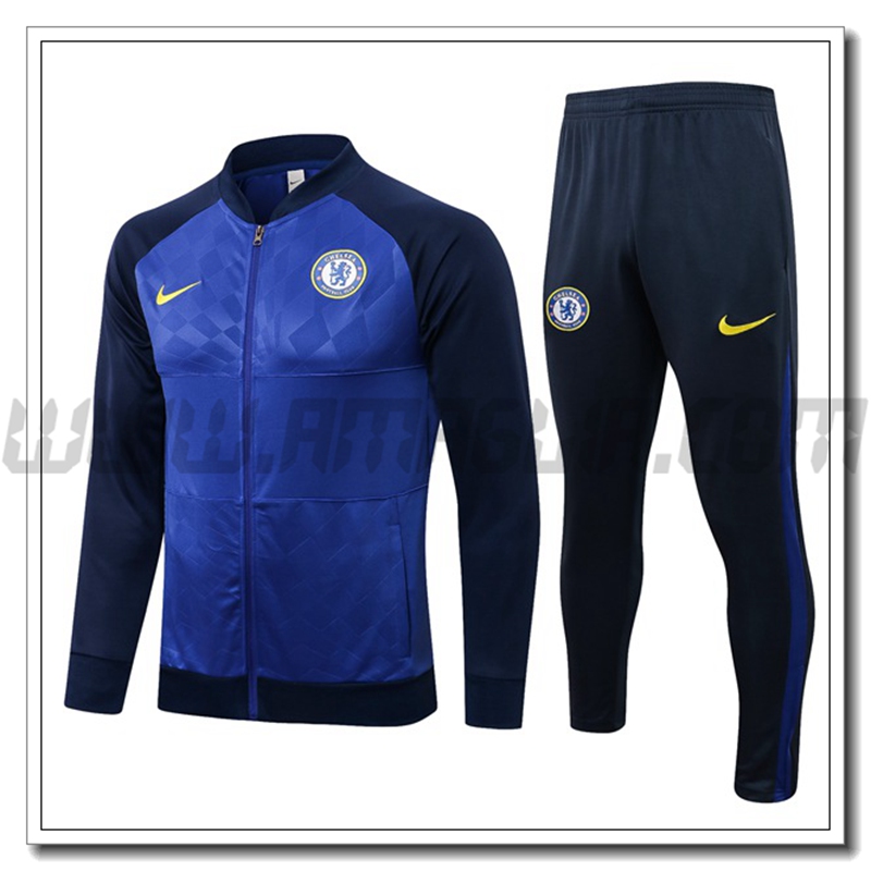 Tuta Giacca Allenamento FC Chelsea Nero/Blu 2021 2022
