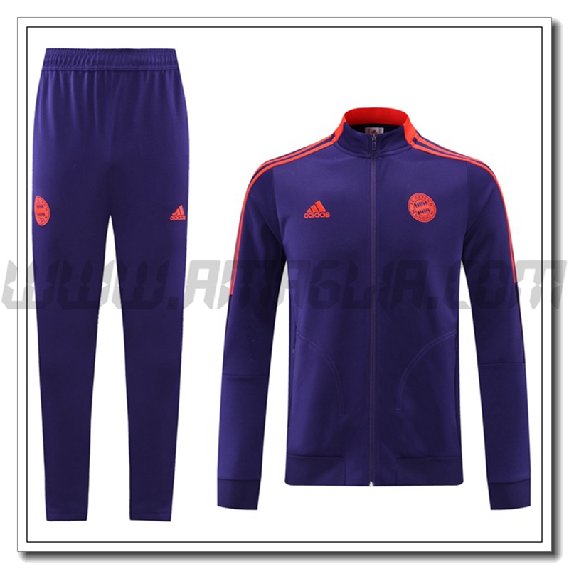 Tuta Giacca Allenamento Bayern Monaco Viola/Rosso 2021 2022