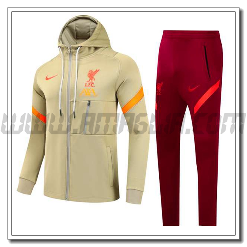 Tuta Giacca con Cappuccio FC Liverpool Castano 2021 2022