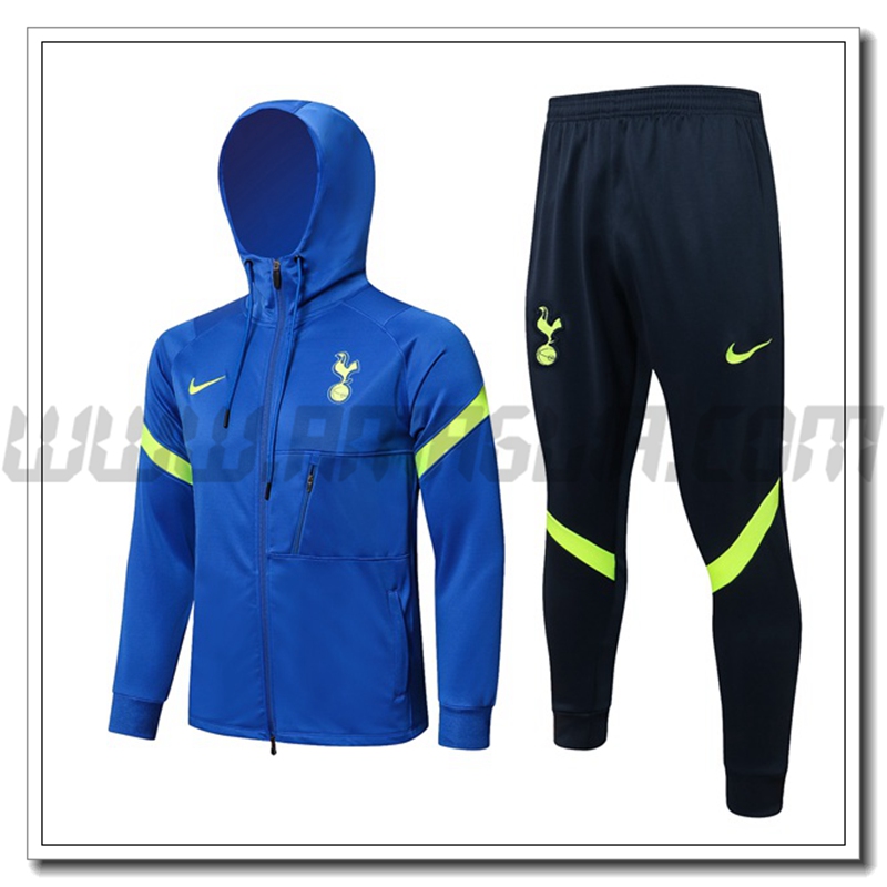 Tuta Giacca con Cappuccio Tottenham Hotspur Blu/Giallo 2021 2022