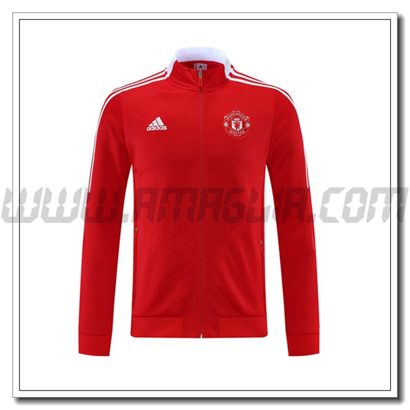 Giacca Calcio Manchester United Rosso/Bianco 2021 2022