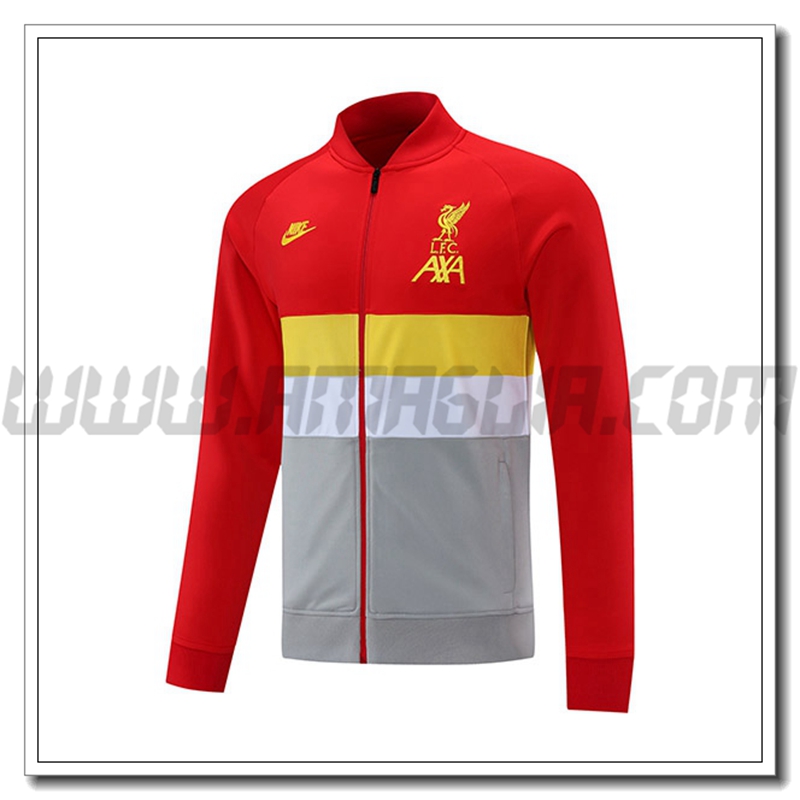 Giacca Calcio FC Liverpool Rosso/Giallo/Bianco/Grigio 2021 2022