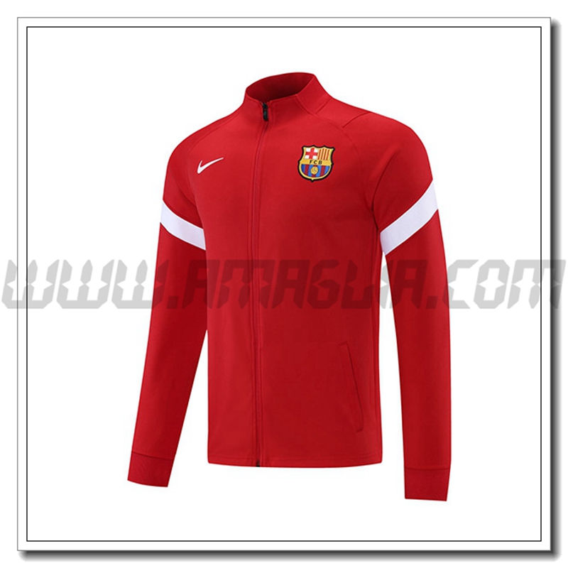 Giacca Calcio FC Barcellona Rosso/Bianco 2021 2022