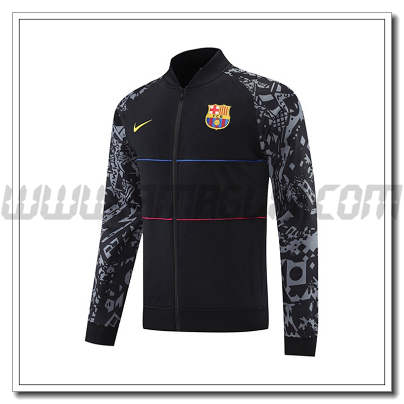 Giacca Calcio FC Barcellona Nero/Grigio 2021 2022
