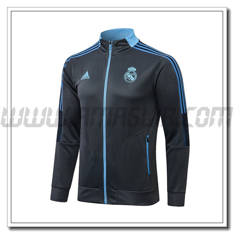 Giacca Calcio Real Madrid Grigio Buio/Blu 2021 2022