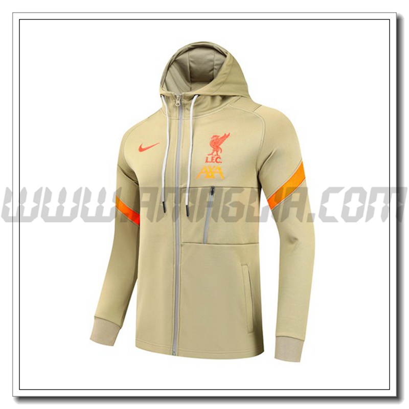 Giacca con Cappuccio FC Liverpool Castano 2021 2022