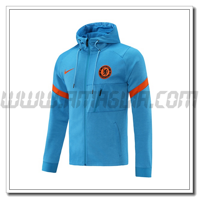 Giacca con Cappuccio FC Chelsea Blu/Rosso 2021 2022