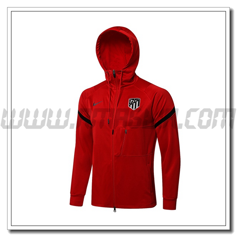 Giacca con Cappuccio Atletico Madrid Rosso/Nero 2021 2022