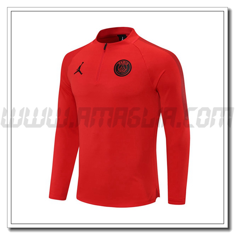 Felpa Allenamento Jordan PSG Rosso 2021 2022