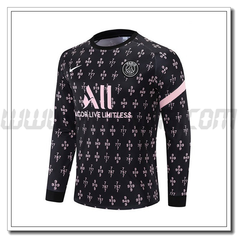 Felpa Allenamento Jordan PSG Nero/Rosa 2021 2022