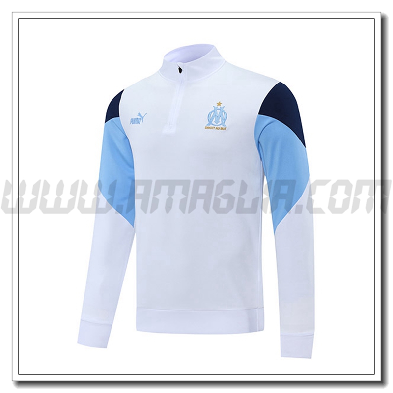 Felpa Allenamento Marsiglia OM Nero/Bianco/Blu 2021 2022