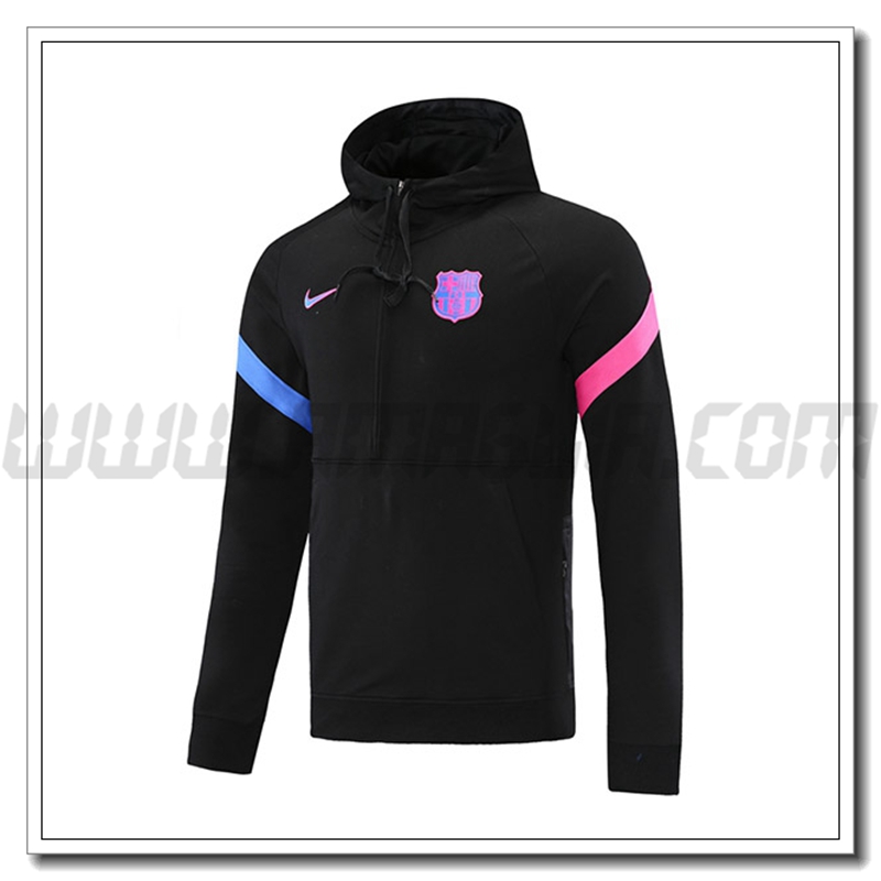 Felpa con Cappuccio Jordan FC Barcellona Nero/Rosso/Blu 2021 2022