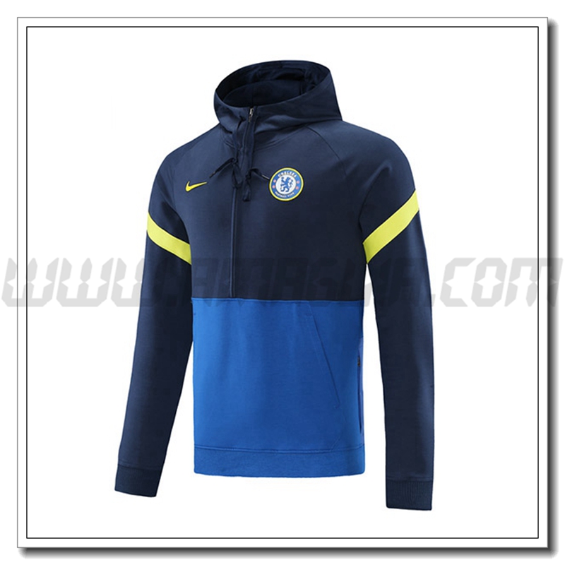 Felpa con Cappuccio Jordan FC Chelsea Blu Marino/Blu 2021 2022