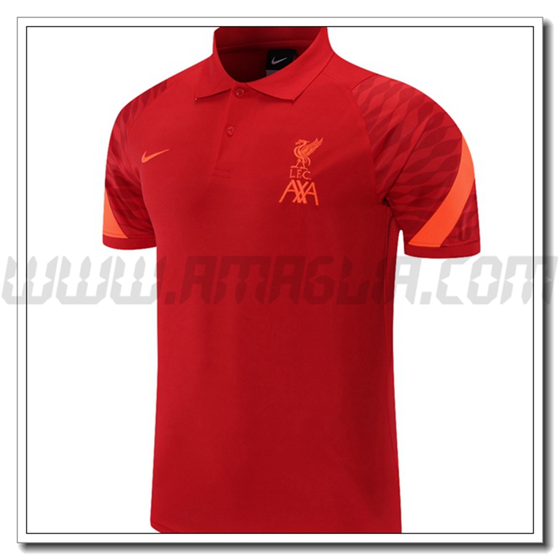 Maglia Polo FC Liverpool Arancio/Rosso 2021 2022