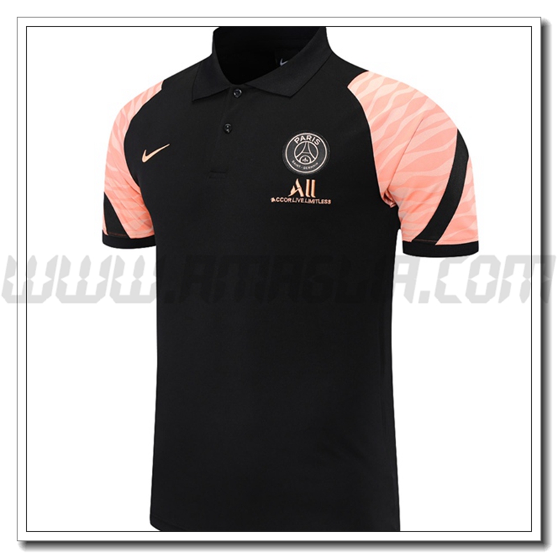 Maglia Polo Jordan PSG Nero/Rosa 2021 2022