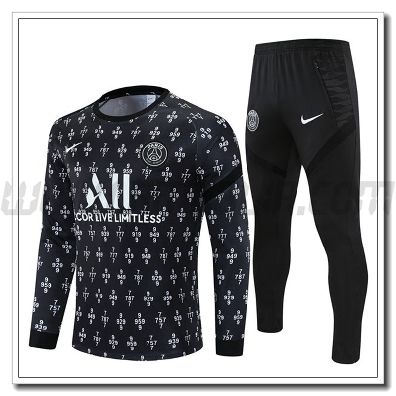 Tuta Allenamento Jordan PSG Nero/Bianco 2021 2022