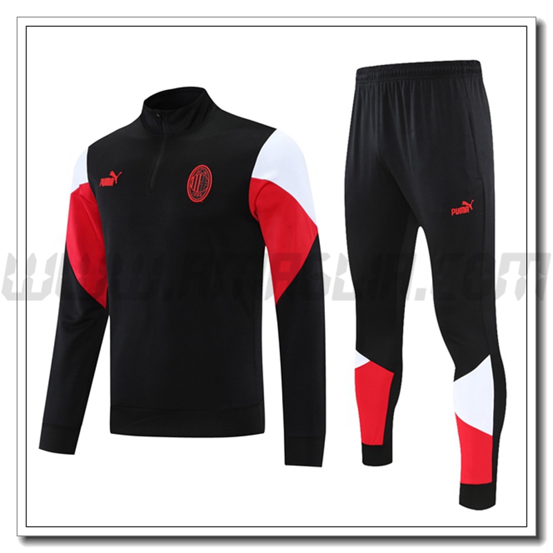 Tuta Allenamento AC Milan Nero/Bianco/Rosso 2021 2022