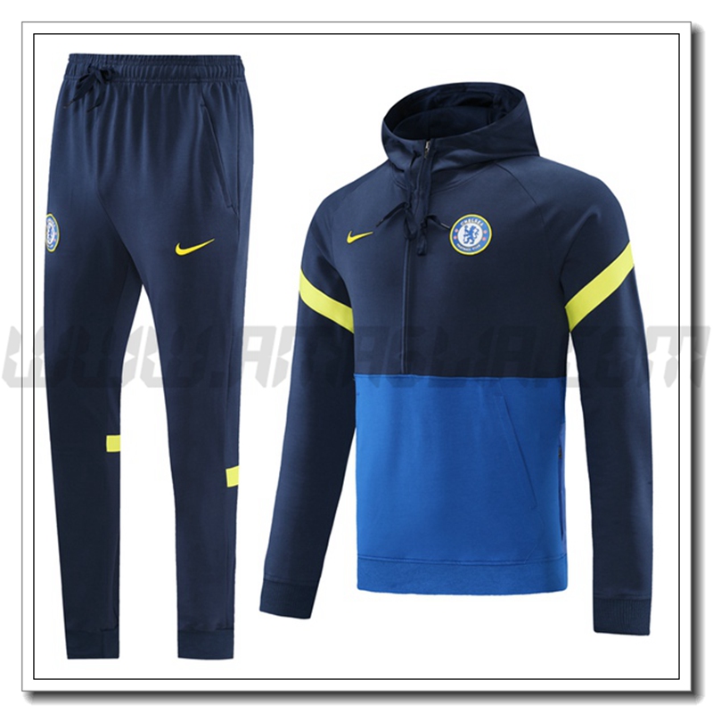 Tuta Giacca con Cappuccio FC Chelsea Blu Marino/Blu 2021 2022