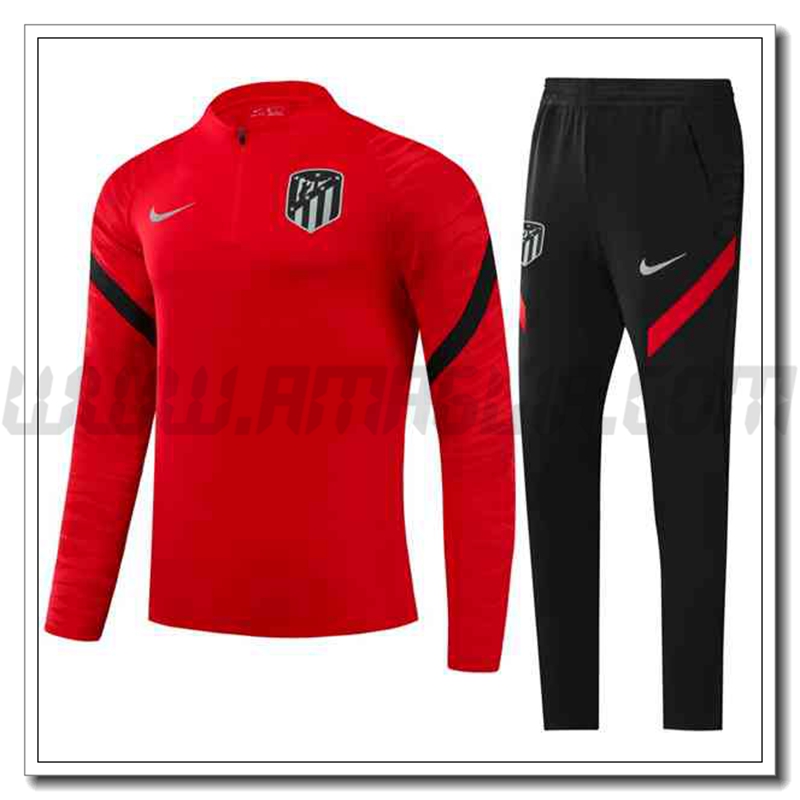 Tuta Allenamento Atletico Madrid Bambino Rosso/Nero 2021 2022