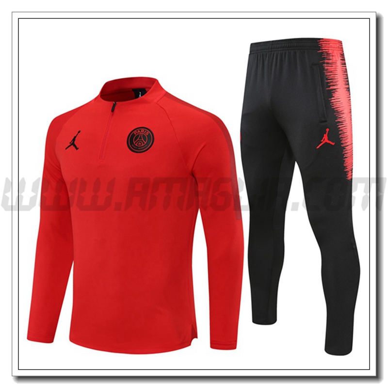 Tuta Allenamento Jordan PSG Bambino Rosso 2021 2022