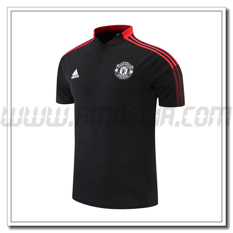 Maglia Polo Manchester United Rosso/Nero 2021 2022