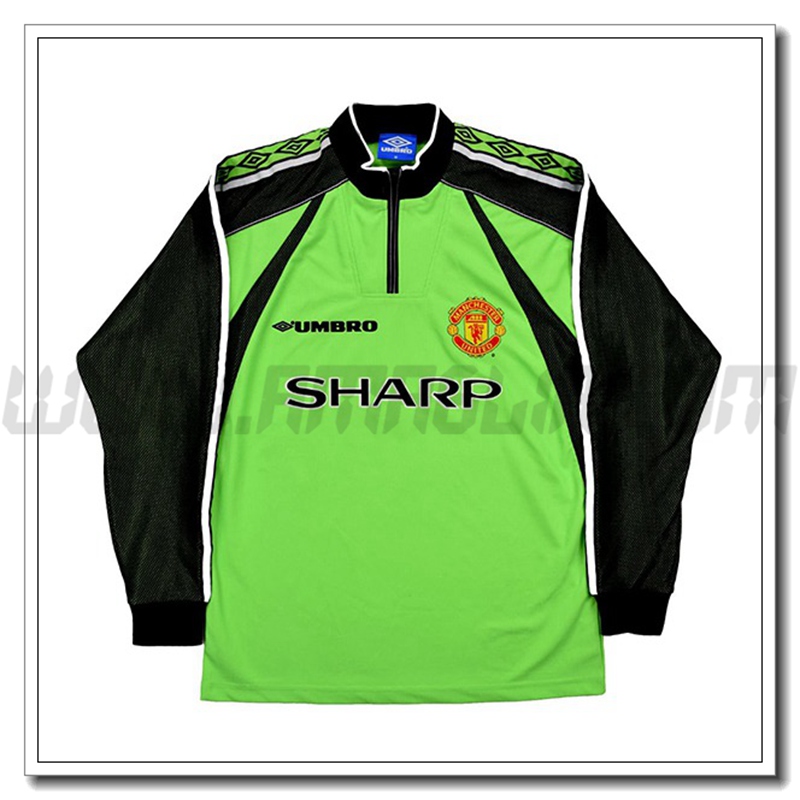 Seconda Maglia Manchester United Retro Manica Lunga 1998/1999