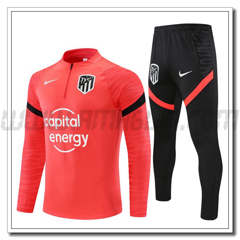 Tuta Allenamento Atletico Madrid Rosso/Nero 2021 2022