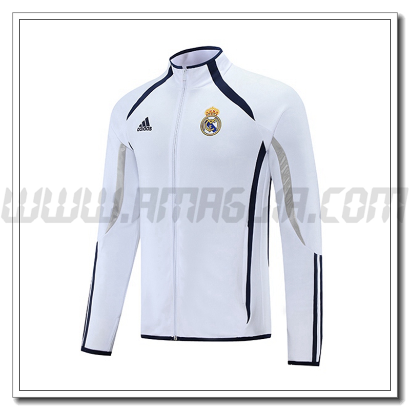 Giacca Calcio Real Madrid Bianco/Nero 2021 2022