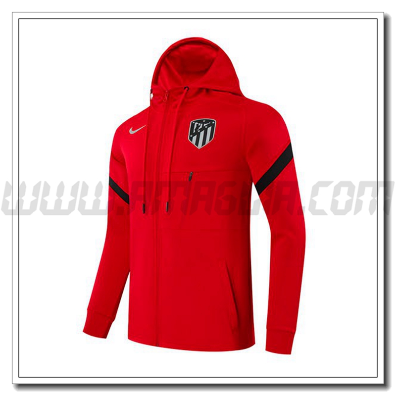 Giacca con Cappuccio Atletico Madrid Rosso/Nero 2021 2022