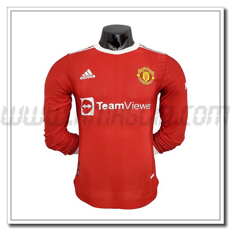 Prima Maglia Manchester United Manica Lunga 2021 2022