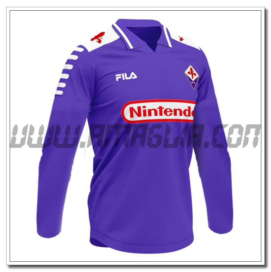 Maglia Calcio ACF Fiorentina Retro Prima Manica Lunga 1998/1999