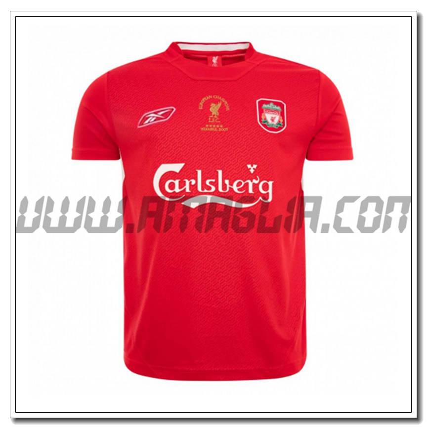 Maglia Calcio FC Liverpool Retro Prima Champions 2005