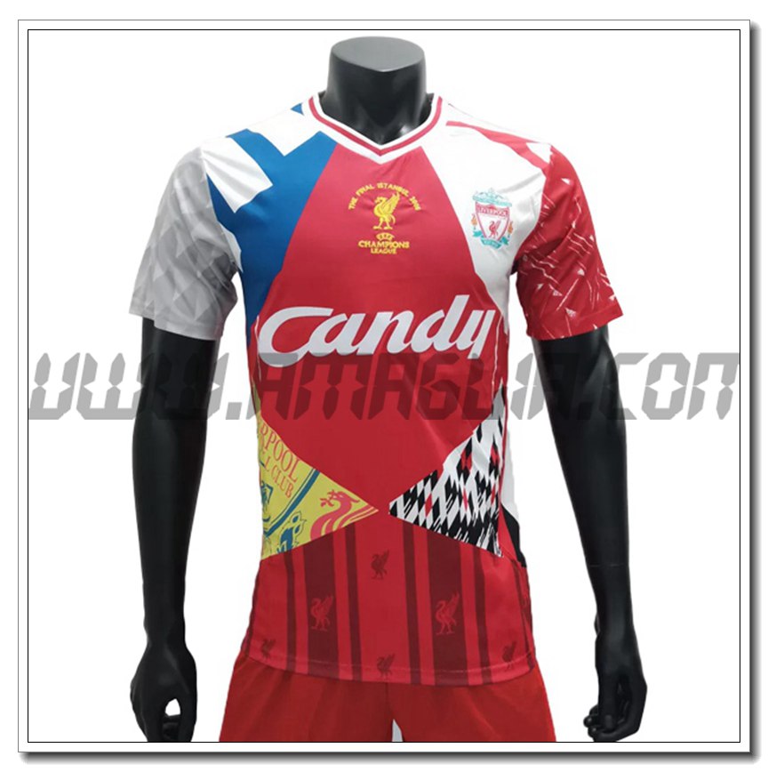 Maglia Calcio FC Liverpool Retro The Final Istanbul 2005 Commemorate