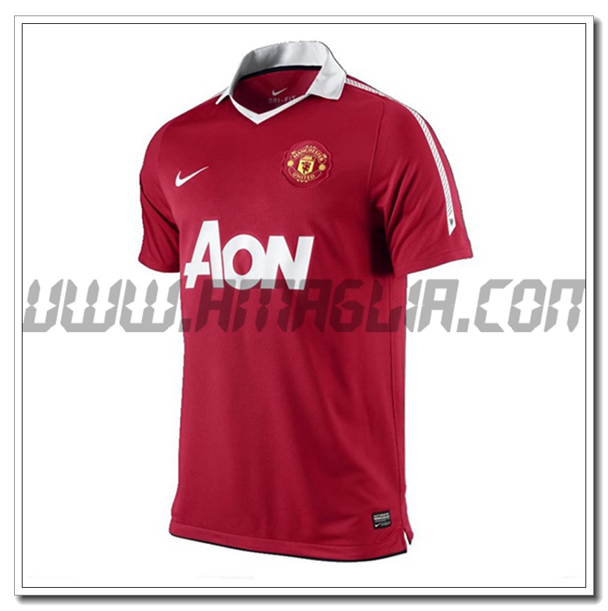 Maglia Calcio Manchester United Retro Prima 2010/2011