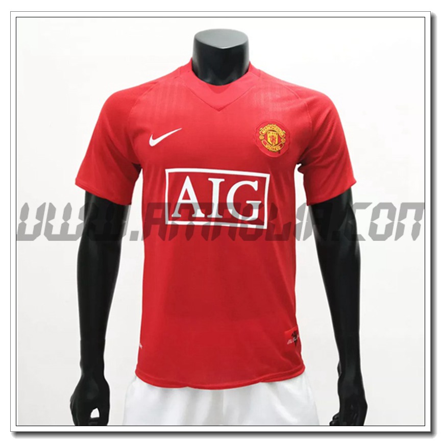 Maglia Calcio Manchester United Retro Prima 2007/2009