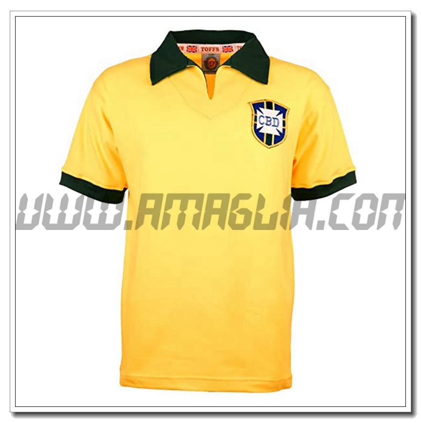 Maglia Calcio Brasile Retro Coupe du monde Prima 1958