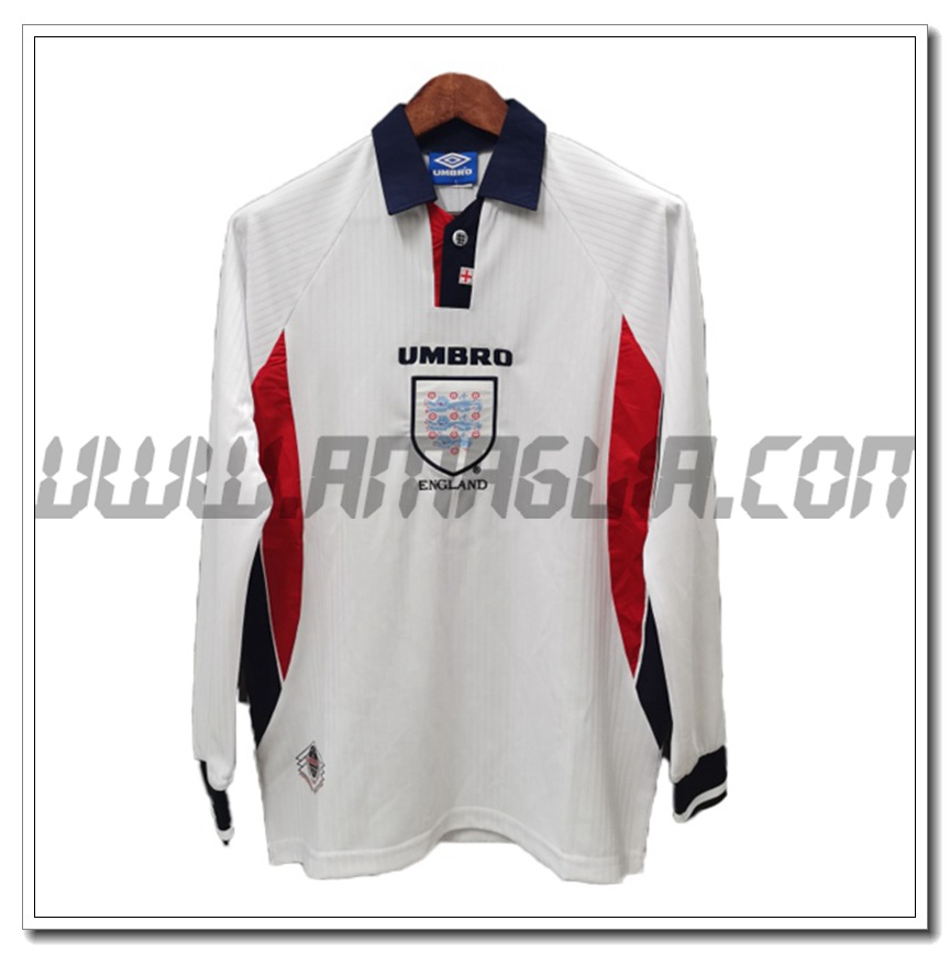 Maglia Calcio Inghilterra Retro Prima Manica Lunga 1998