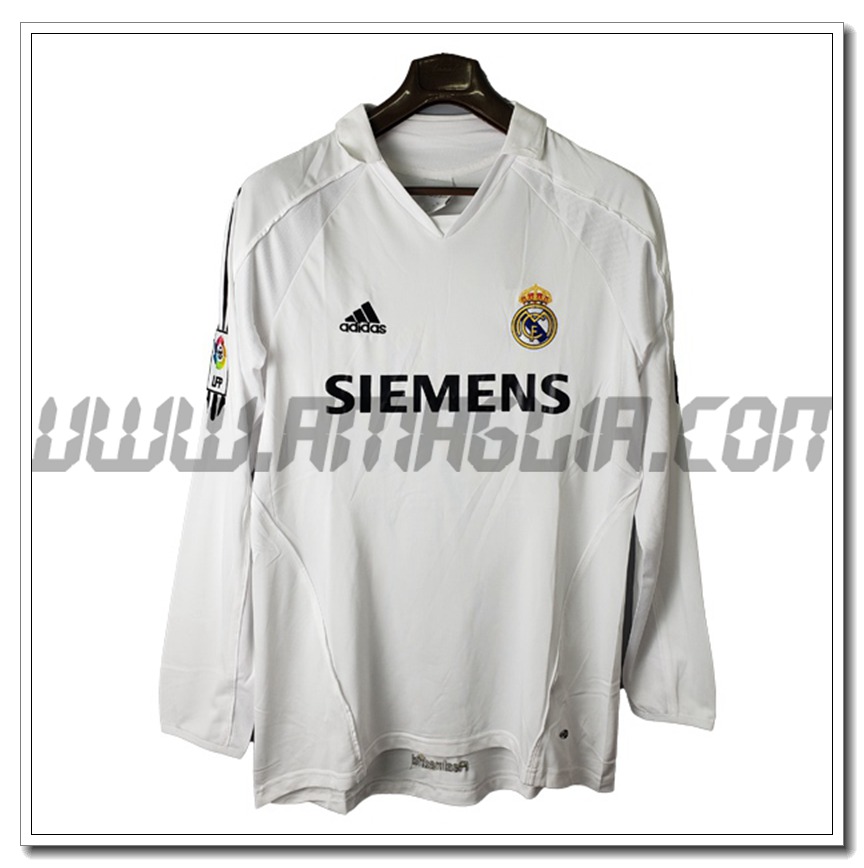 Maglia Calcio Real Madrid Retro Prima Manica Lunga 2005/2006