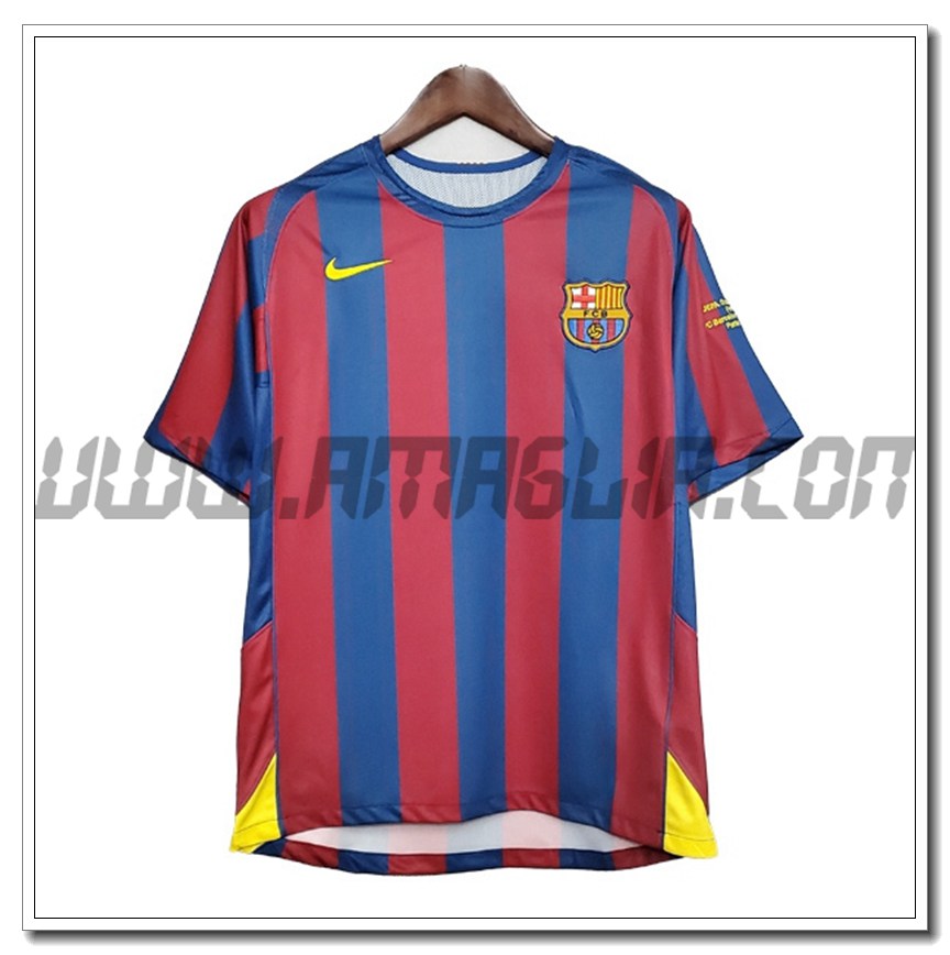 Maglia Calcio FC Barcellona Retro UEFA Ligue des Champions 2006