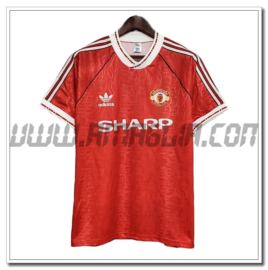 Maglia Calcio Manchester United Retro Prima 1990/1992